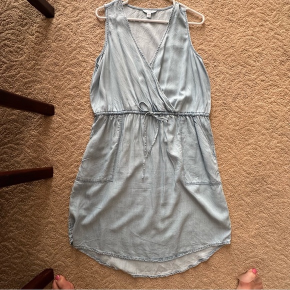 Time & Tru Surplus Dress Chambray Size L - Picture 5 of 11